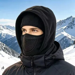 Χειμερινή Θερμική Balaclava από Fleece Αντιανεμική Μάσκα Ποδηλασίας Υπαίθριο Σκι Ζεστό Καπέλο Κασκόλ Ενσωματωμένος Εξοπλισμός Κεφαλής για Enilikes