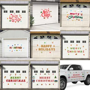 Christmas garage door stickers holiday outdoor decorative mural festive decals set.