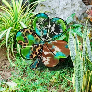 San Patrizio Acrilico Quadrifoglio Arte da Cortile Giardino Esterno Decorazione Paletto