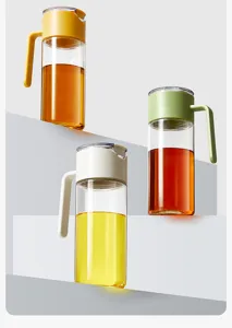 Haushalt automatische Oeffnung und Schliessung Glas Oelflasche Spender fuer Kueche