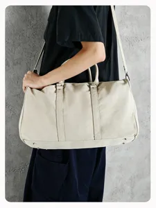 Large capacity canvas travel duffel bag vintage Boston handbag casual shoulder crossbody bag