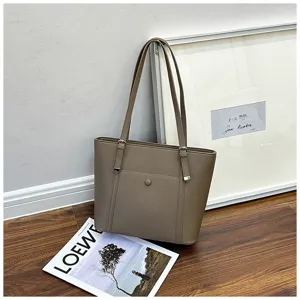 Γυναικεία τσάντα shopper από PU δέρμα μεγάλη χωρητικότητα τσάντα ώμου casual με χερούλια