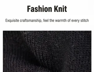 Nahtaufnahme der schwarzen Strickstoff-Textur, weiches Wollmaterial für Wintermütze Detail.
