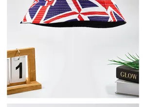 Vissershoed met Britse vlag print, stijlvolle streetwear zonbescherming pet voor dagelijks.