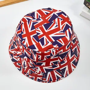Union Jack bucket hat omkeerbare zonnehoed mode Britse vlag print pet voor dames en heren