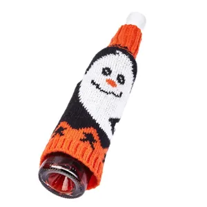 Gestrickte Weihnachts Halloween Wein Flaschen Huelle Kuerbis Geist Tisch Deko Halter