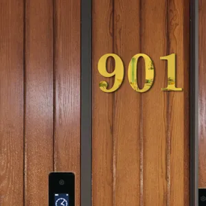 Gouden spiegel acryl cijfers 901 muursticker huis deur decor doe het zelf reflecterend