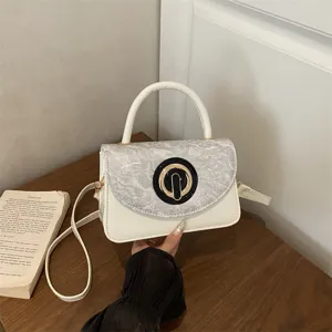 Verano Nueva Moda Bolso Sobaco Elegante Estampado Letras PU Bolso de Hombro Viaje Diario Bolso de Mano Para Mujer Tendencia Callejera