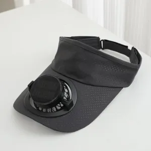 Solarbetriebener Ventilator Sonnenblende Schnelltrocknende Kappe Sommer Outdoor Sport