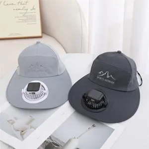 Casquette ventilateur solaire exterieur ete protection solaire filet respirant pro
