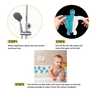 Anti-slip bathtub stickers waterproof cute sea turtle adhesive safety strips for kids