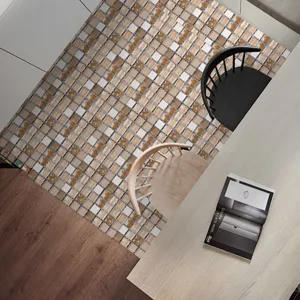 Waterproof self-adhesive mosaic tile sticker for kitchen and home decor DIY interior renovation.