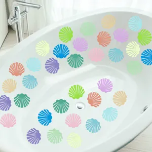 Bathtub anti slip stickers shell shape matte waterproof safety treads for bathroom tub