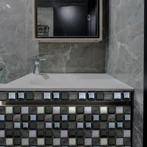 Waterproof mosaic tile sticker, creative DIY wall sticker for home decoration and bathroom cabinet.
