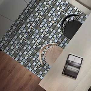 Mosaic tile sticker waterproof wall floor decor DIY creative kitchen home interior
