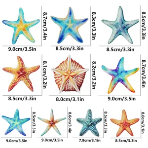 Non-slip starfish bath stickers set waterproof bathtub anti slip treads for bathroom safety