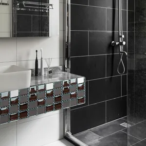 Waterproof mosaic tile sticker for home decor DIY, creative self-adhesive wall and floor decal.