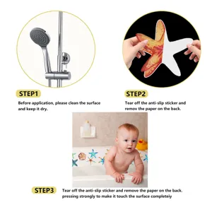 Bathtub anti-slip stickers waterproof shower non-slip safety treads starfish bath decals
