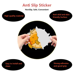 Anti slip bathtub sticker, cute puffer fish design, waterproof, safe and easy to clean.