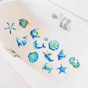 Detailed view of waterproof marine life bathtub non-slip stickers for safe daily use.