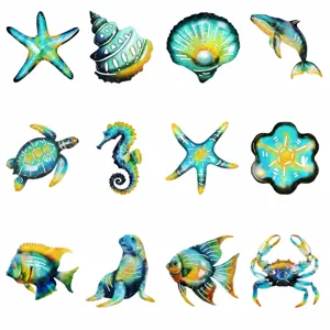 Marine life bathtub non-slip stickers size chart, ocean animals anti slip bath strips.