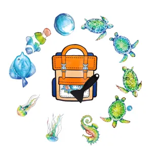 Non-slip bathtub stickers cute marine animal anti slip waterproof bath decals with scraper