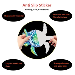 Cute turtle anti slip sticker for bathroom bathtub, waterproof and skin friendly safety grip.
