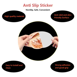 Anti slip bathroom sticker, self adhesive waterproof mat for toilet seat or bathtub safety use.