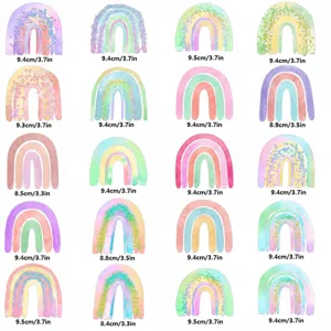 Watercolor rainbow anti slip bathtub stickers safety non slip strips waterproof bathtub decals.