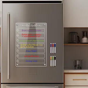 Klar Acryl Magnetisch Wochenplaner Menütafel Trocken abwischbare Memobüro für Küche