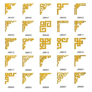 Acrylic corner stickers gold mirror decorative wall stickers for furniture TV background wall