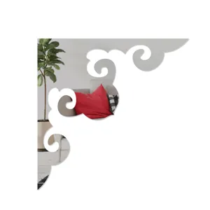 Acrylic corner wall sticker mirror decorative trim for living room background home decor items.