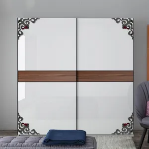Acrylic corner furniture stickers for wardrobe cabinet door home decor 10cm decorative overlay details