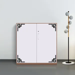 Detailed shot of black acrylic corner stickers for furniture decor, elegant home wall accent.