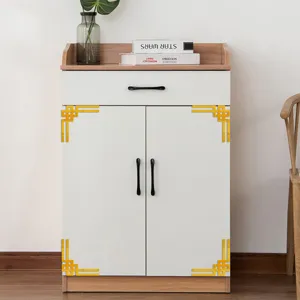 Acrylic corner flower sticker for furniture decoration, gold mirror finish traditional design.