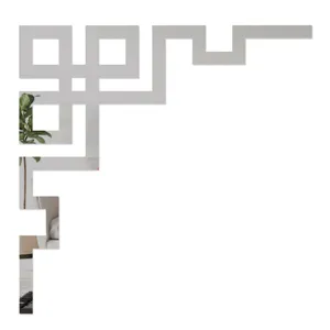 Acrylic mirror corner wall sticker geometric decorative decal for home furniture TV background.
