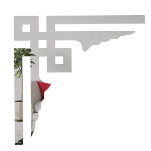 Acrylic mirror wall sticker corner decorative decal for home background wall decor