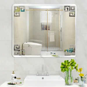 Acrylic corner mirror wall sticker for home decor, furniture and TV background decoration.