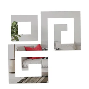 Acrylic mirror wall stickers, geometric corner decorative stickers for home living room decor.