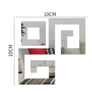 10cm Acrylic Mirror Wall Sticker Corner Decal Geometric Home Decor Wall Art Panel