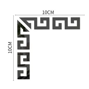 10cm Acrylic Corner Wall Sticker Mirror Geometric Decal Home Living Room TV Background Decor