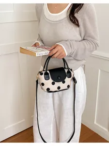 Koreanische Polka Dot Handtasche lässige Umhängetasche süße kleine Beuteltasche für Damen
