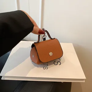 Trendy Veelzijdige Dames Mini PU Leren Heuptas Koreaanse Stijl Minimalistisch Effen Kleur Kleine Buiktas Portemonnee Tas Hanger