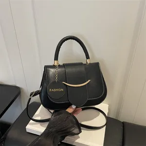 Dames PU Lederen Schoudertas Mode Trend Niche Ontwerp Schouder Zadelas Kleine Vierkante Tas Dagelijkse Handtas