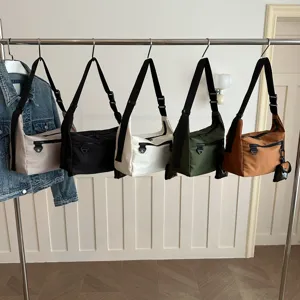 Large capacity nylon messenger bag casual stylish crossbody shoulder bag for daily use