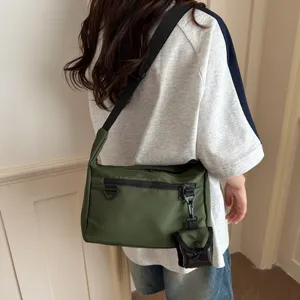 Stylish large capacity messenger crossbody bag for daily casual commuter wear and students.