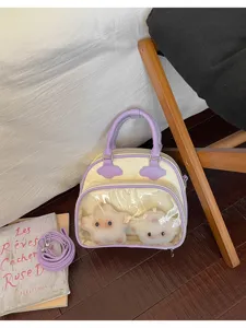 Sac à main ita transparent mignon et sac à bandoulière avec inserts en peluche pour tous
