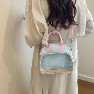 Joli petit sac à bandoulière transparent style japonais nuage ita bag pour femme.