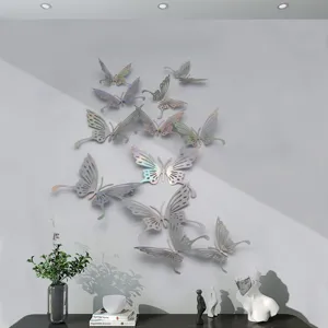 3D autokollita toichou petaloudas me metalliki yfi gia ti diakosmisi tou spitiou leptomereies