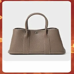 Genuine leather tote bag minimalist casual shoulder bag retro daily commuting women bag